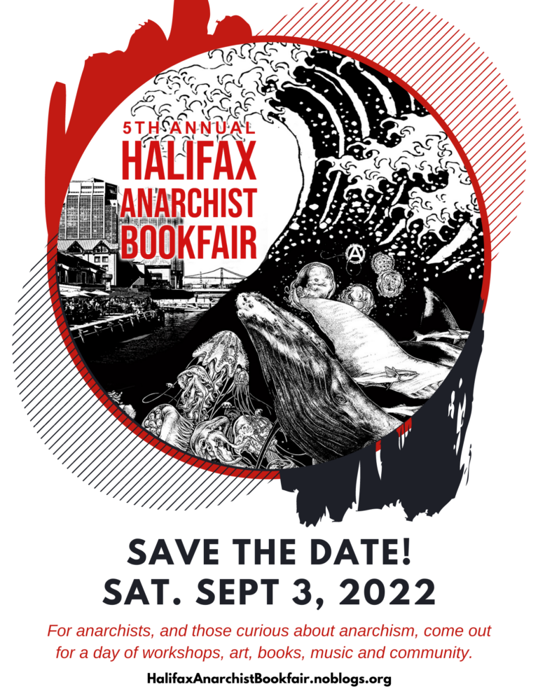 Halifax Anarchist Bookfair, September 3