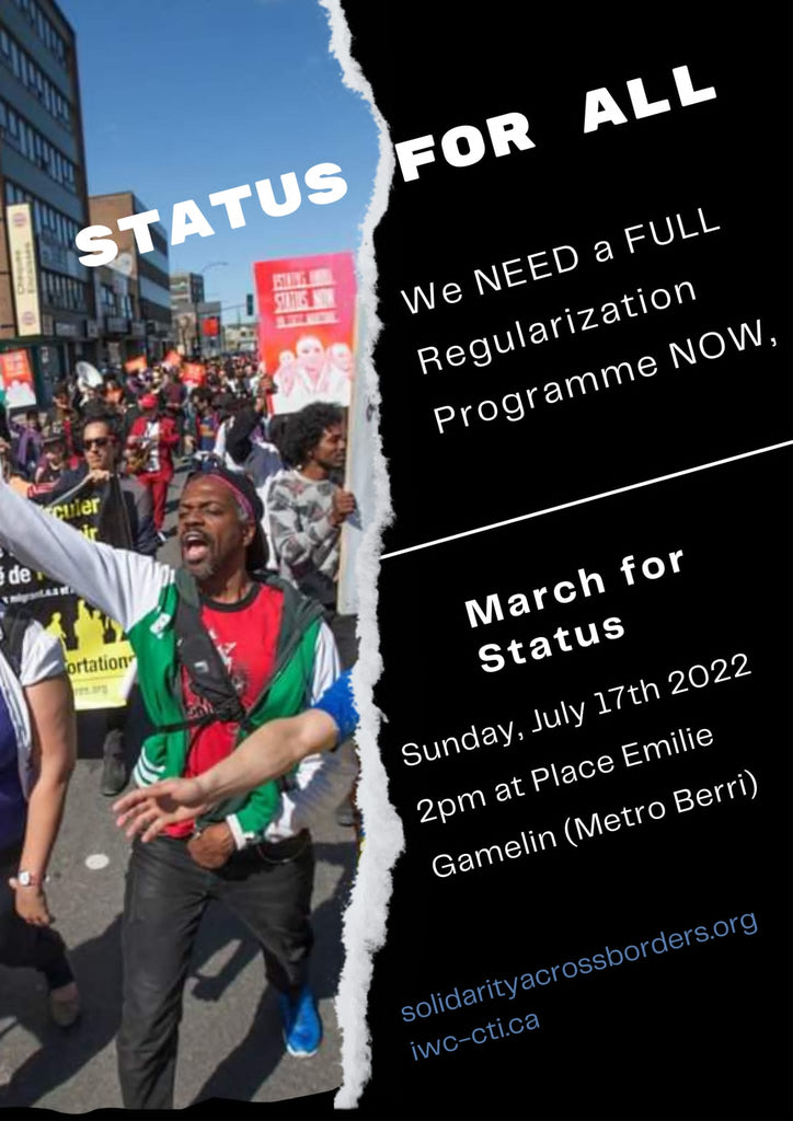 July 17: Montreal March for Status for All [Solidarity Across Borders]